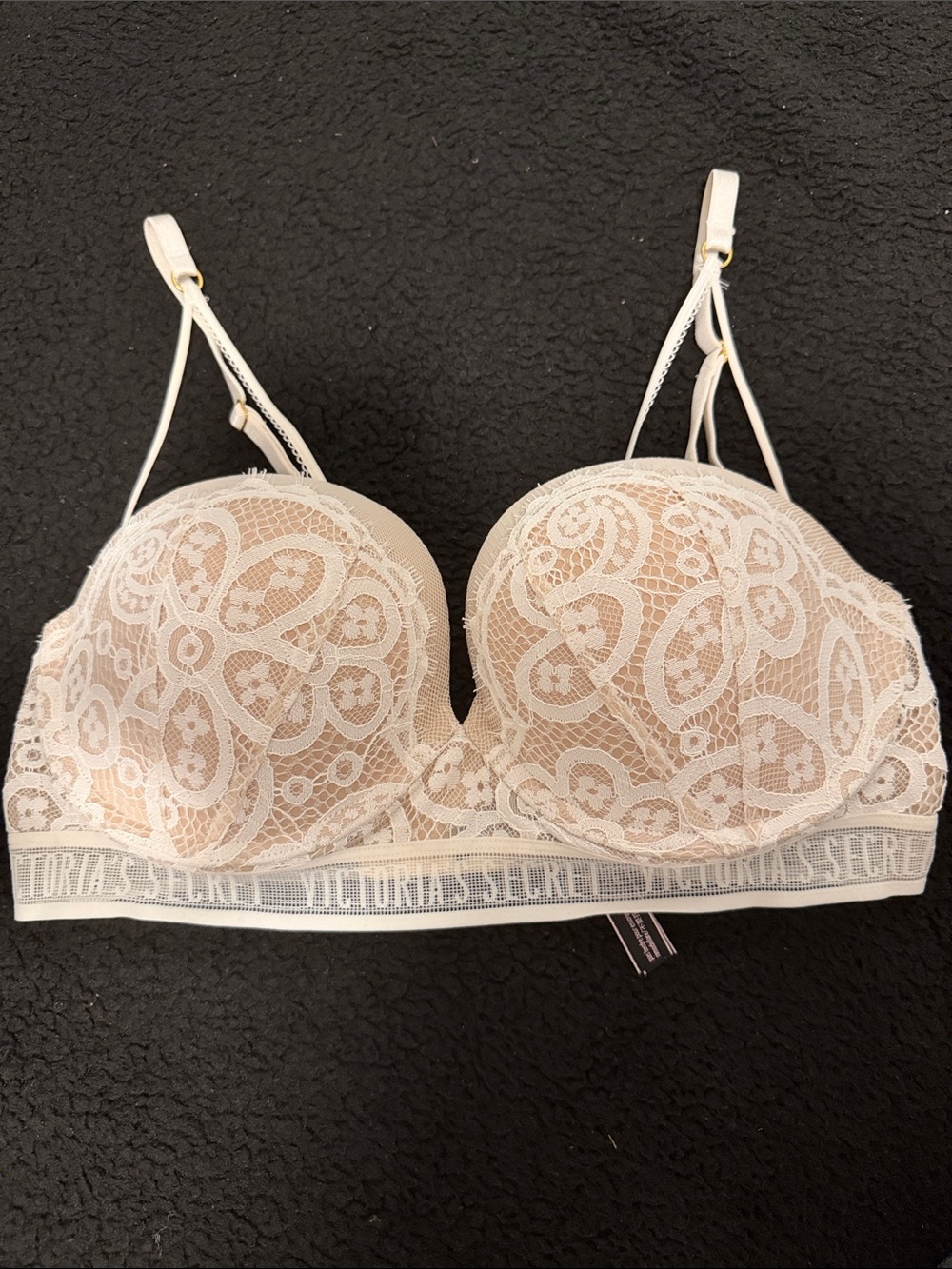 Victoria's Secret Cream Lace Push-Up Bra
